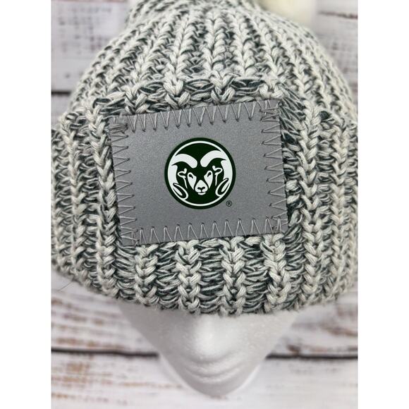 CSU Rams Love Your Melon Pom Beanie One Size Cuffed Green White Colorado State‎ main image 6